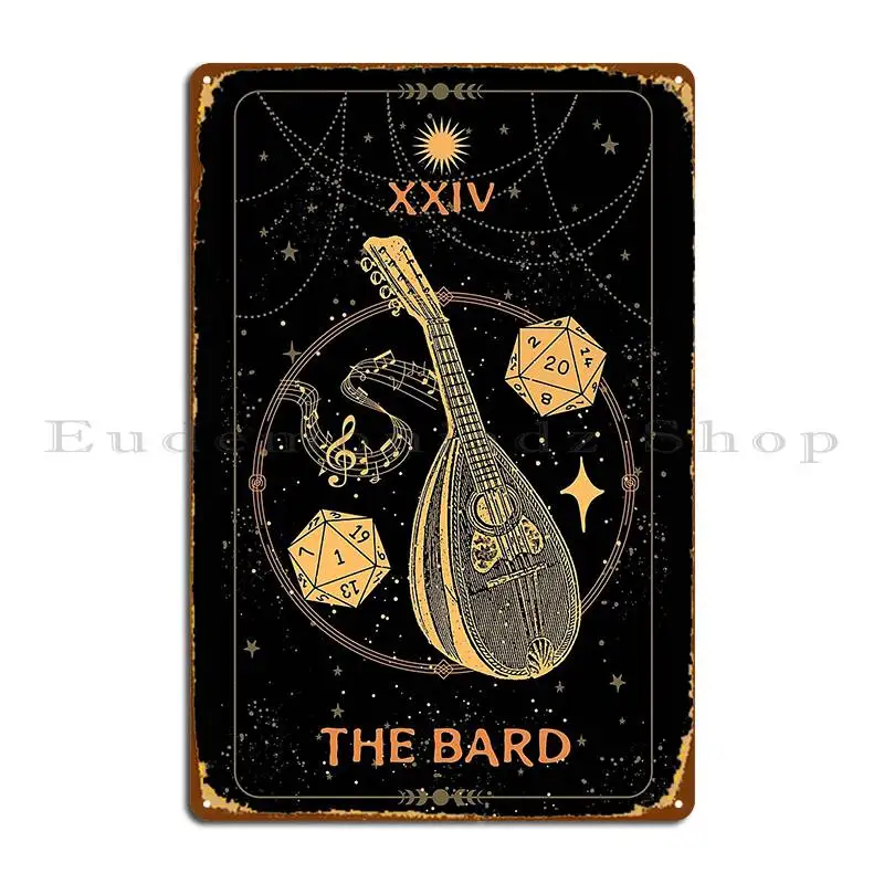 Musical Instrument Dnd - لوحة معدنية بتصميم ملصق سينمائي مضحك،