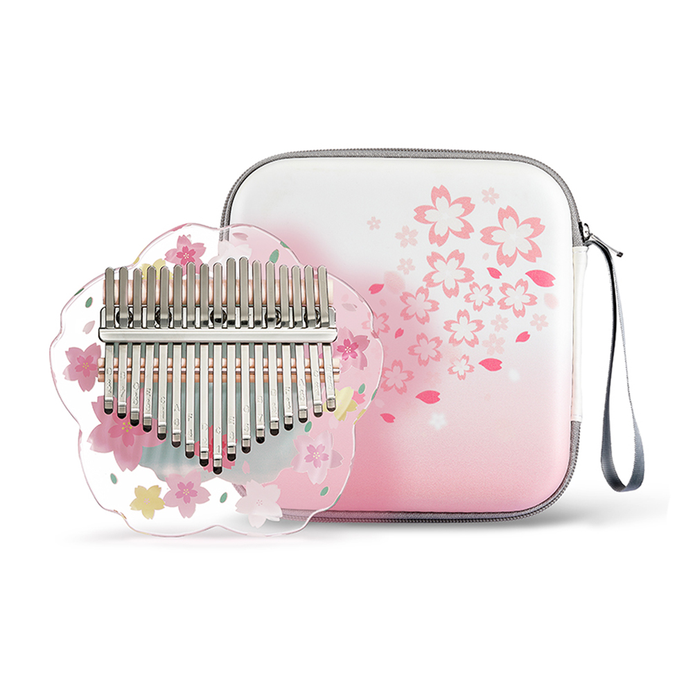 Musical Instrument African - Hluru-Kalimba واضح مع حقيبة وحجرة مسطحة