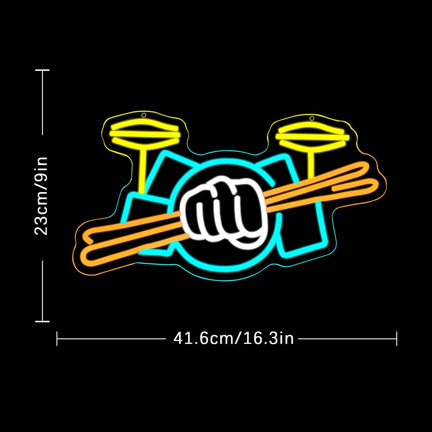 لافتة نيون على شكل طقم طبول تع - مراجعة Musical Instrument ____ وسعره