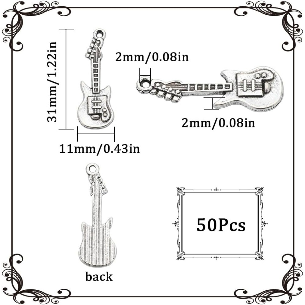 1 صندوق 50 قطعة سحر الغيتار خم - مراجعة Musical Instrument Guitar وسعره