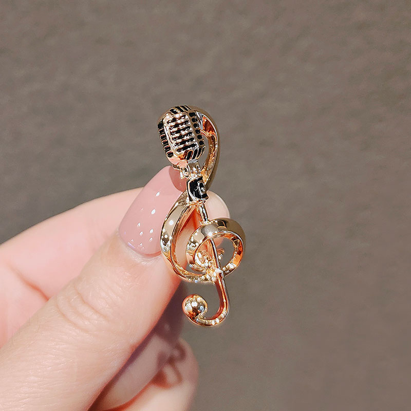 بروش ميكروفون معدني ذو طابع شخ - مراجعة Musical Instrument Jewelry وسعره