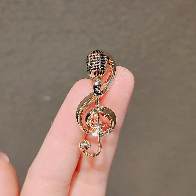بروش ميكروفون معدني ذو طابع شخ - مراجعة Musical Instrument Jewelry وسعره